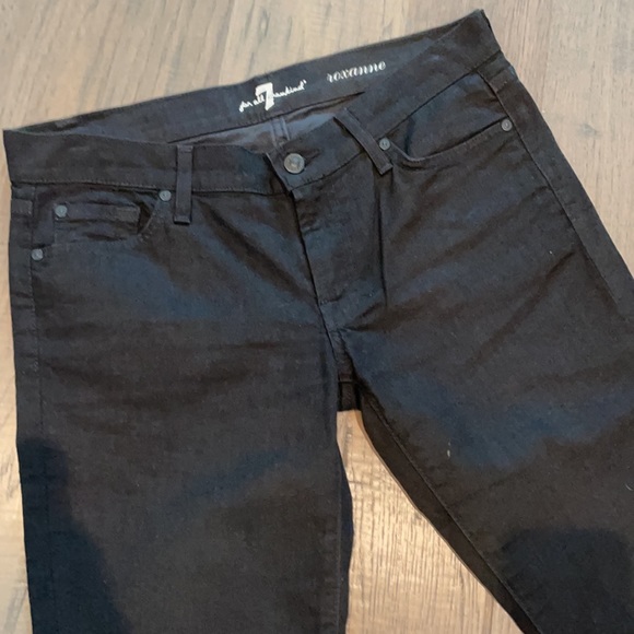 7 for All Mankind black jeans crystals Sz 30 - Picture 2 of 9